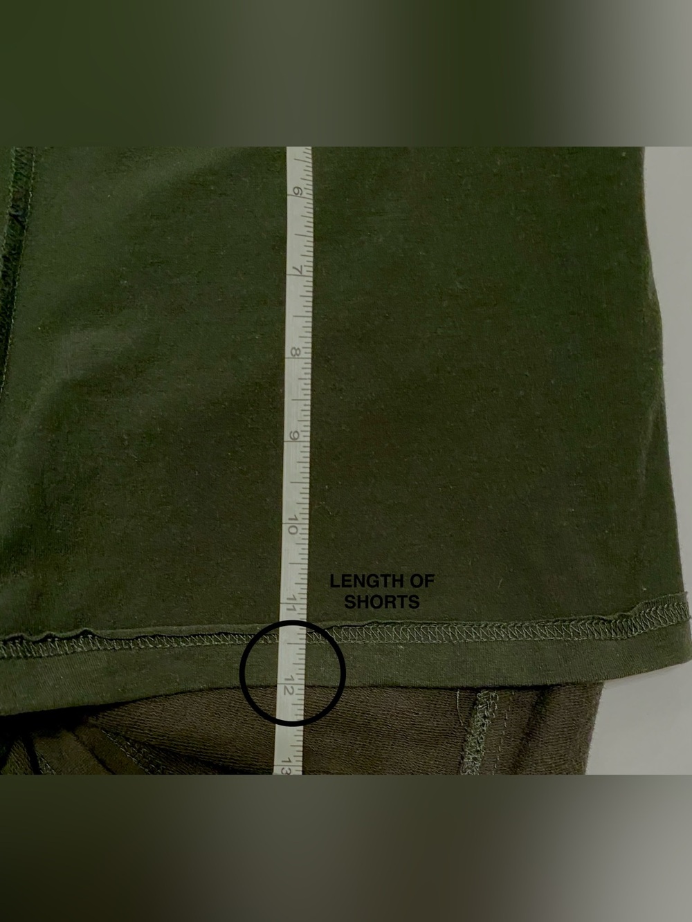 GREEN TEA-Size M- Olive Green, Tie Waist, Double Pockets, Pull-On Skort - Picture 10 of 11